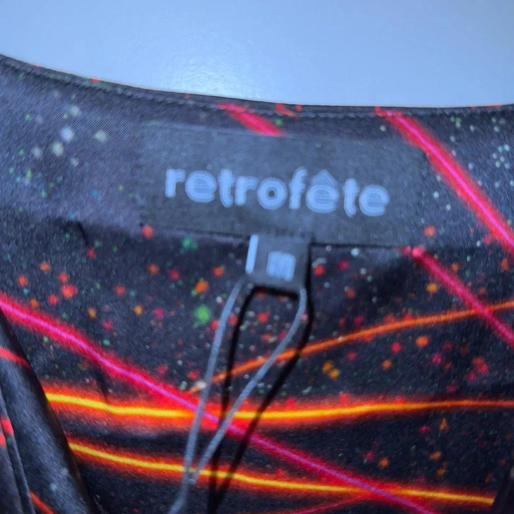 Retrofete GRACIE SILK DRESS Medium Fireworks - Picture 4 of 6